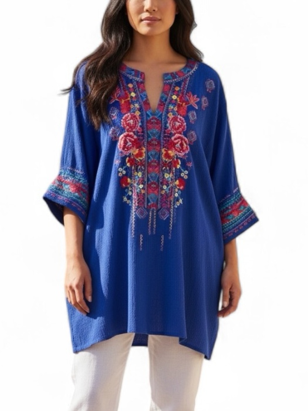 Calessa Embroidered Tunic Top